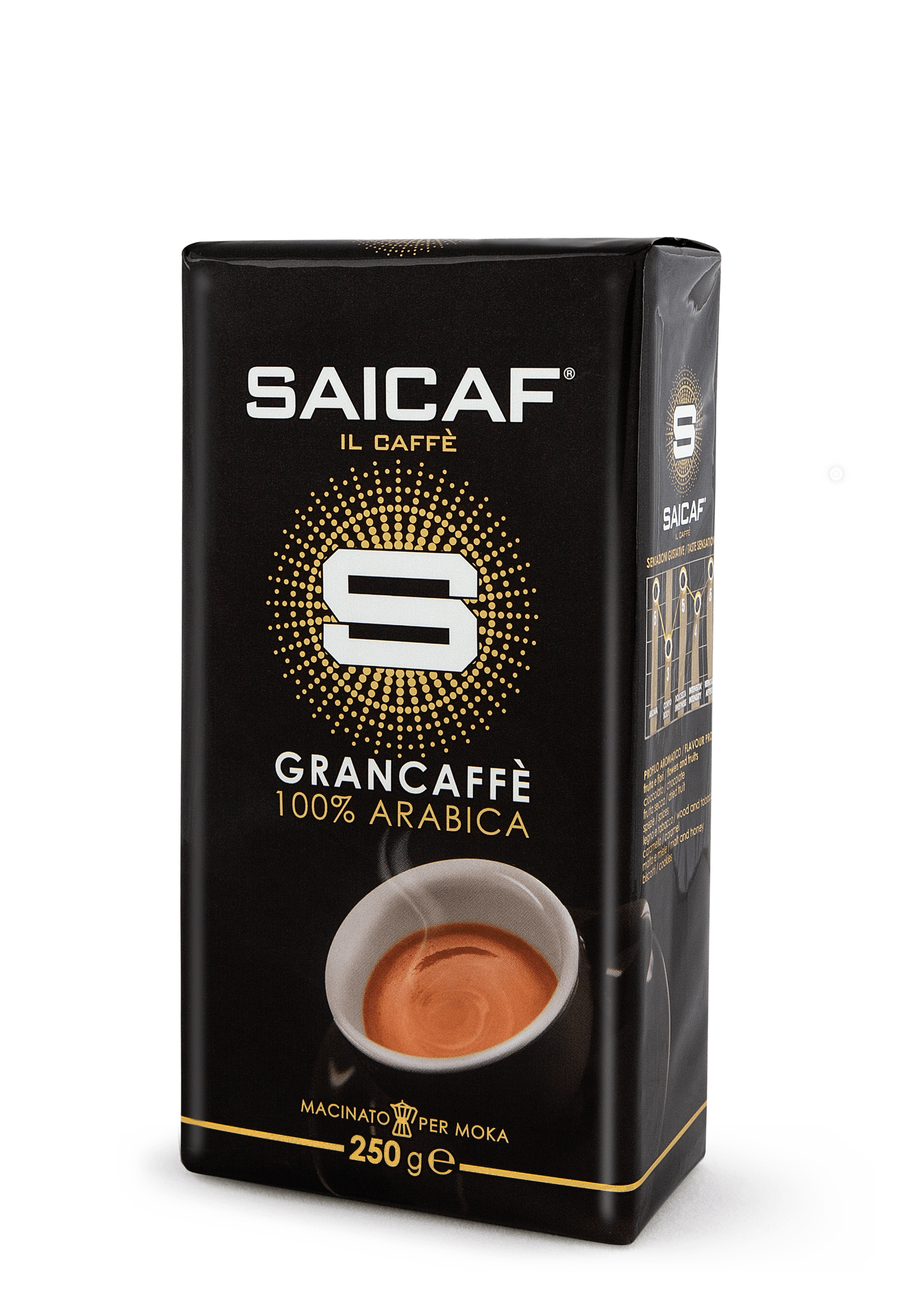 Saicaf Gran Caffè 100% Arabica Macinato 250 grammi