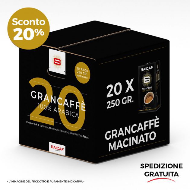 Caffè Macinato per moka in confezione da 250g.