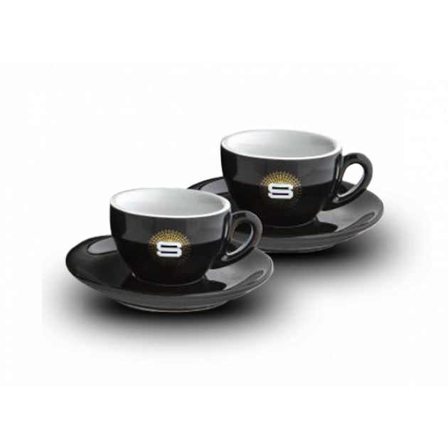 Saicaf  Coppia di Tazzine da Caffè Gift Black